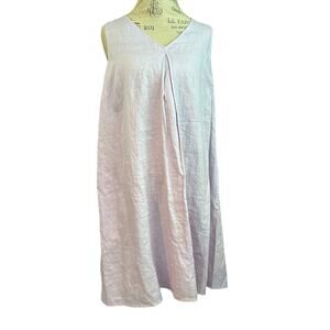 J. Jill linen purple lilac lavender shift dress knee length size M coastal